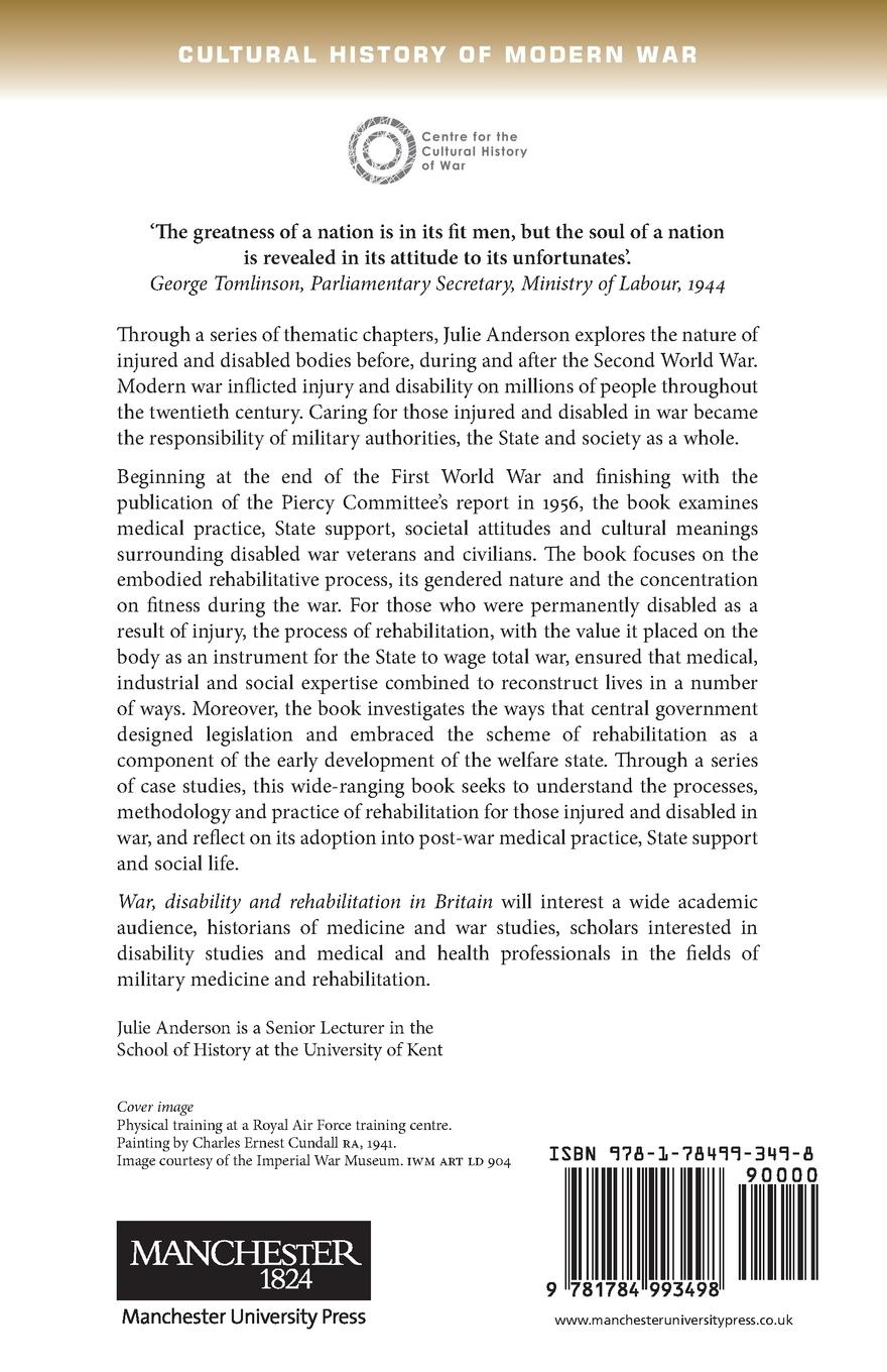Rückseitencover War, disability and rehabilitation in Britain