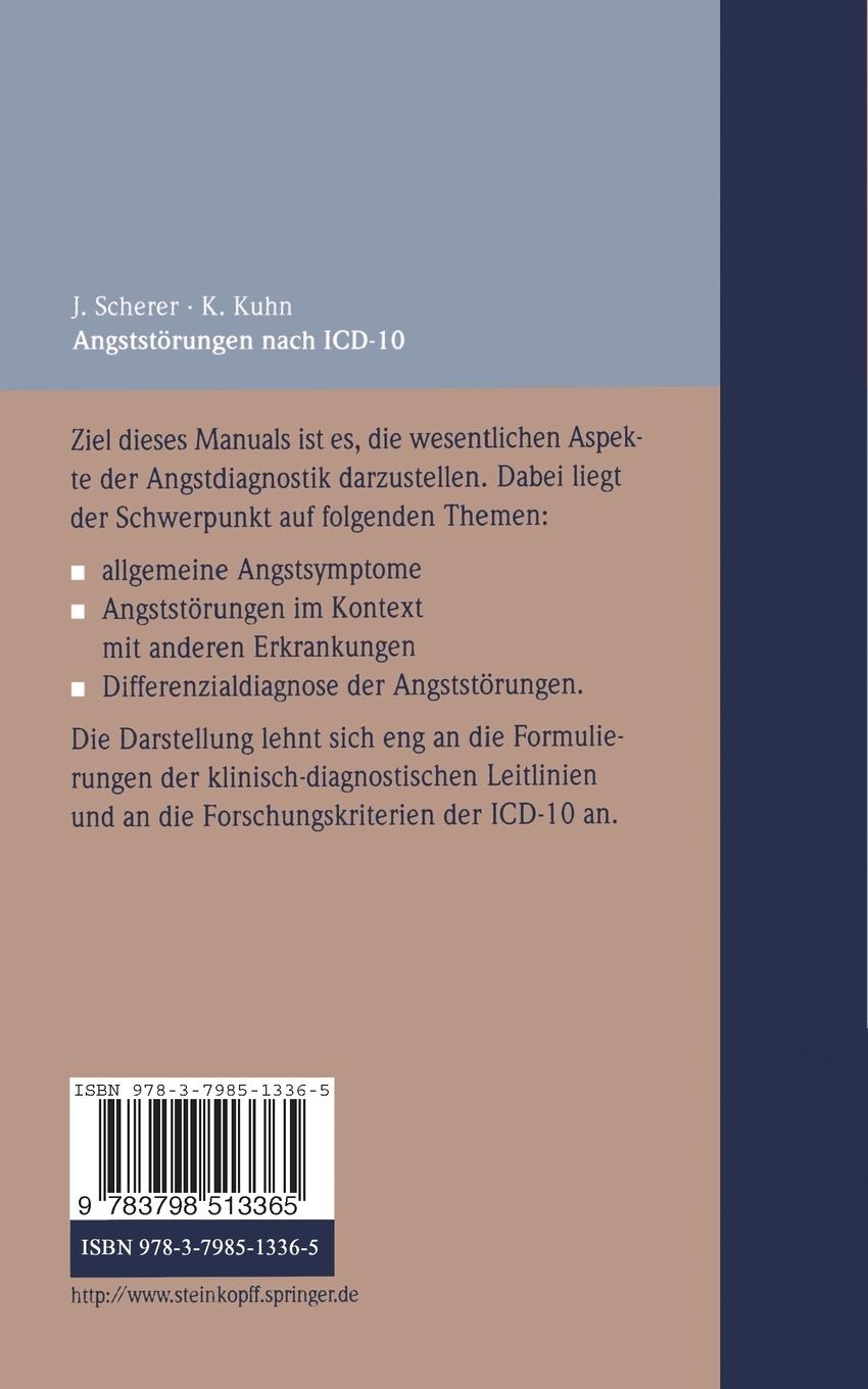 Rückseitencover Angststörungen nach ICD-10