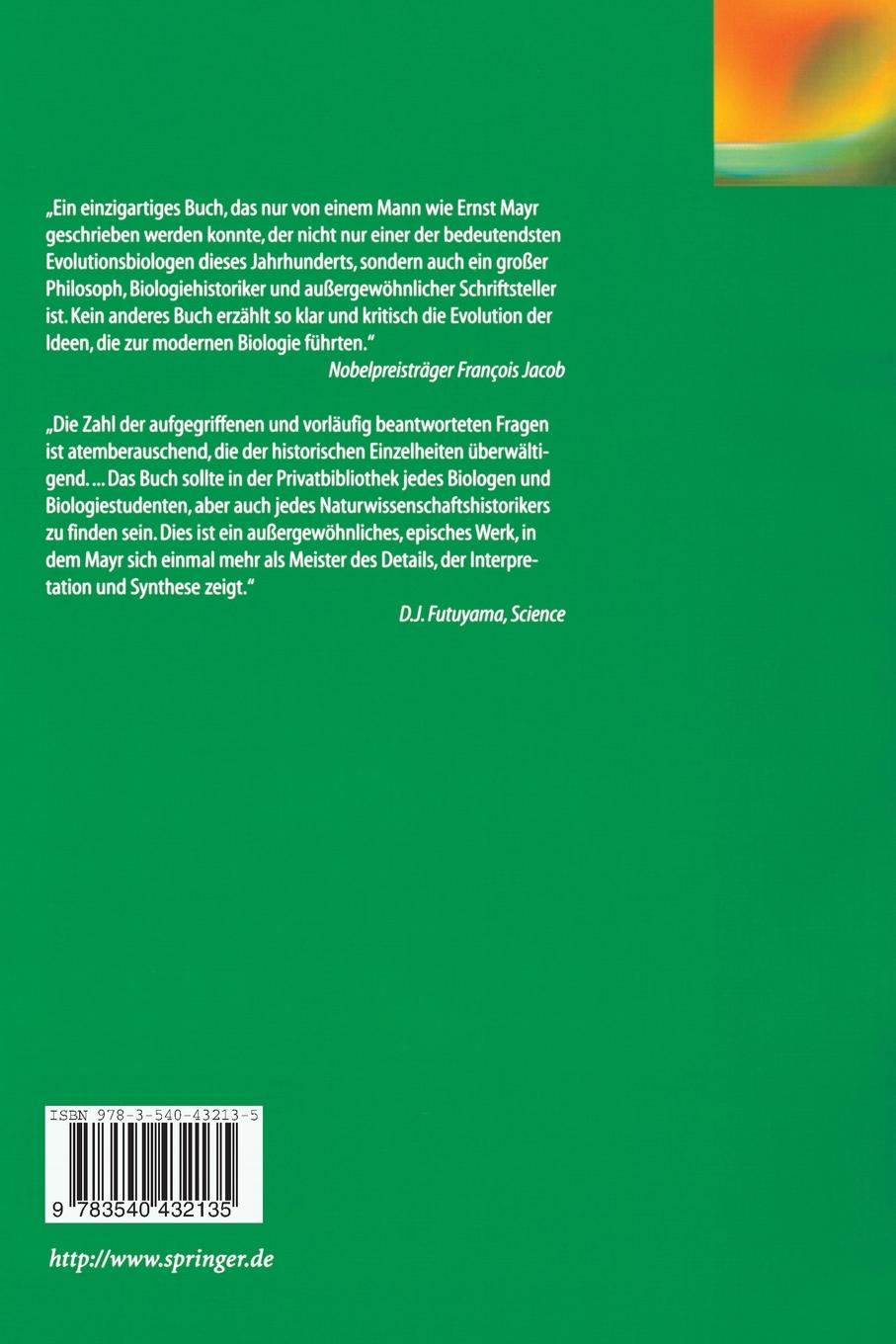 Rückseitencover Die Entwicklung der biologischen Gedankenwelt