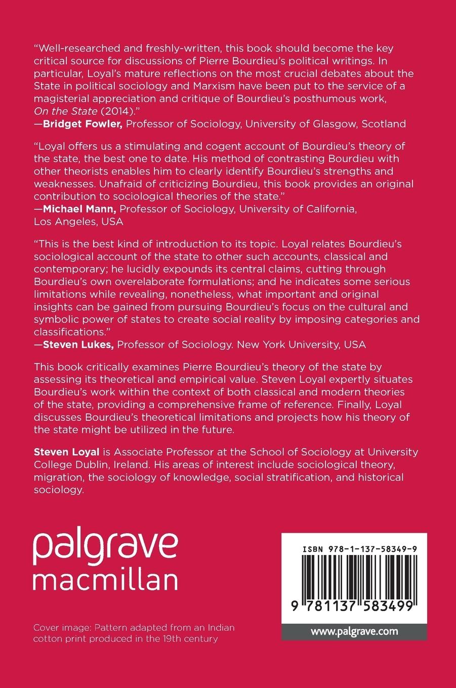 Rückseitencover Bourdieu's Theory of the State