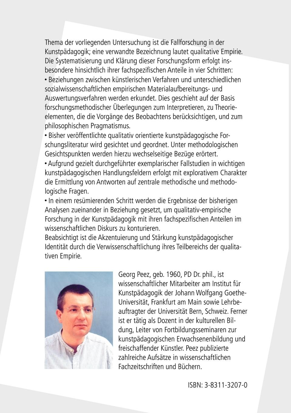 Rückseitencover Qualitative empirische Forschung in der Kunstpädagogik