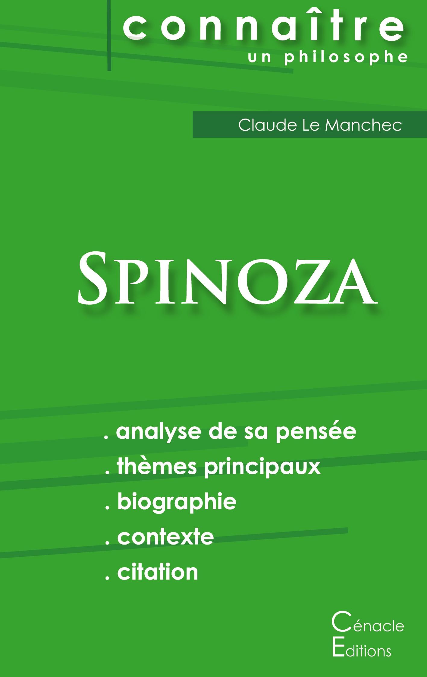 Vorderes Coverbild Comprendre Spinoza (analyse complète de sa pensée)