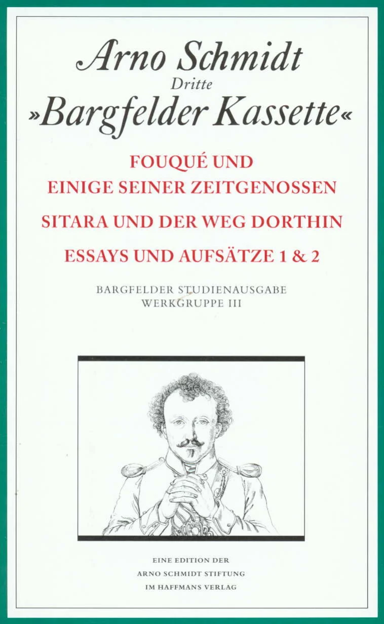 Vorderes Coverbild Bargfelder Ausgabe. Werkgruppe III: Essays und Biographisches
