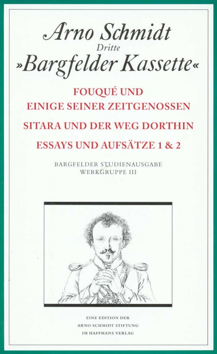 Vorderes Coverbild Bargfelder Ausgabe. Werkgruppe III: Essays und Biographisches