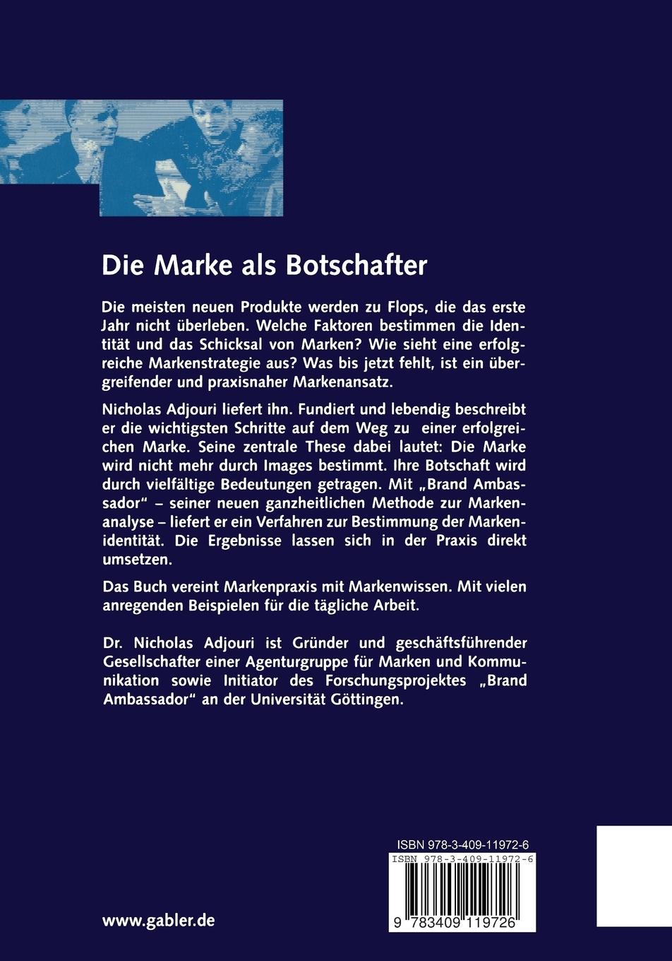 Rückseitencover Die Marke als Botschafter