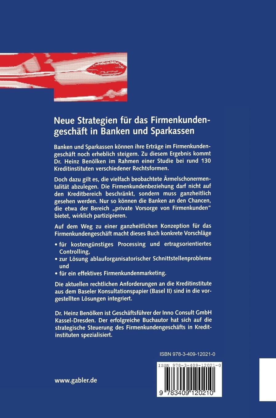 Rückseitencover Neue Strategien für das Firmenkundengeschäft in Banken und Sparkassen