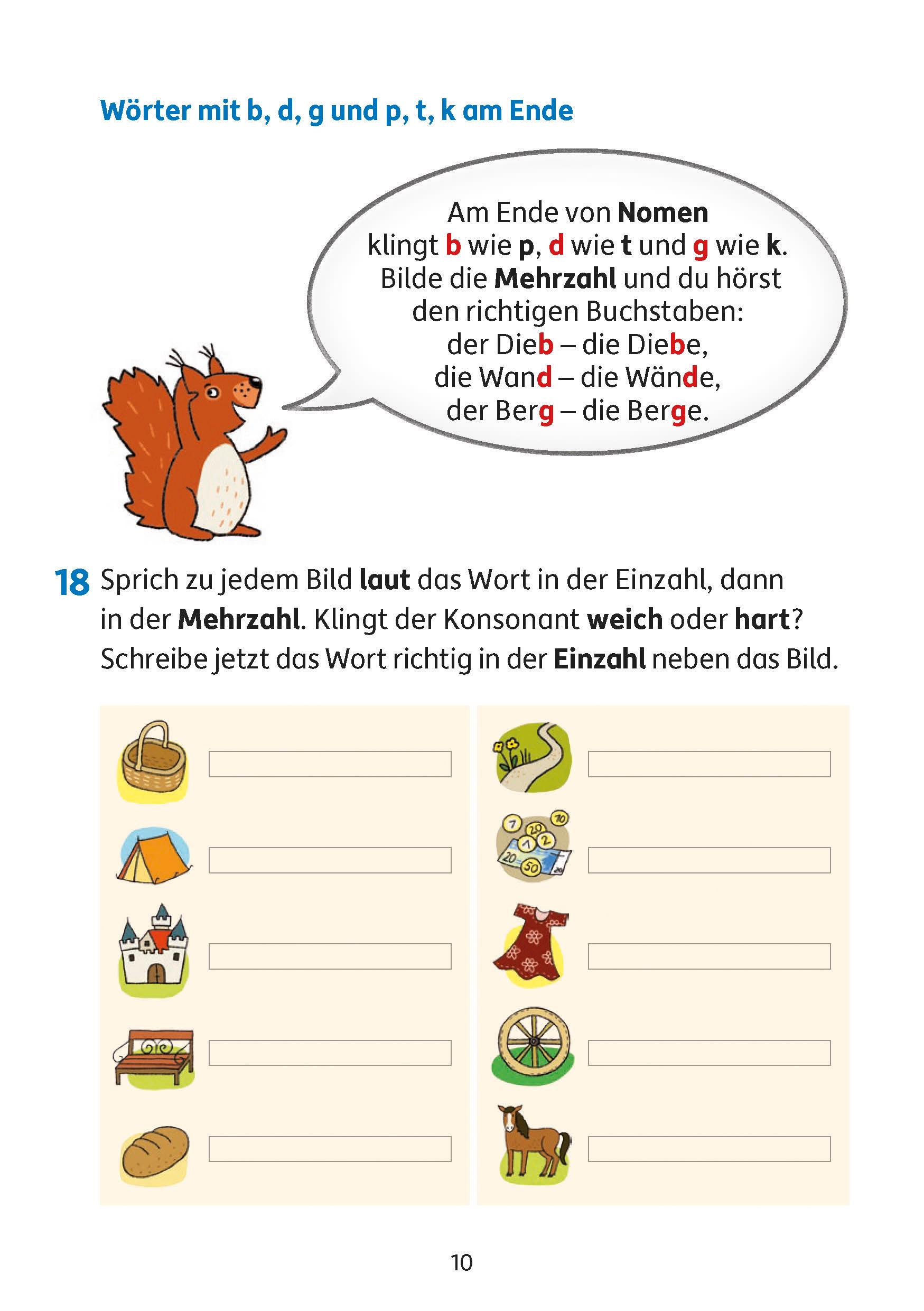 Beispielinhalt (Bild) Rechtschreiben und Diktate 3. Klasse, A5-Heft