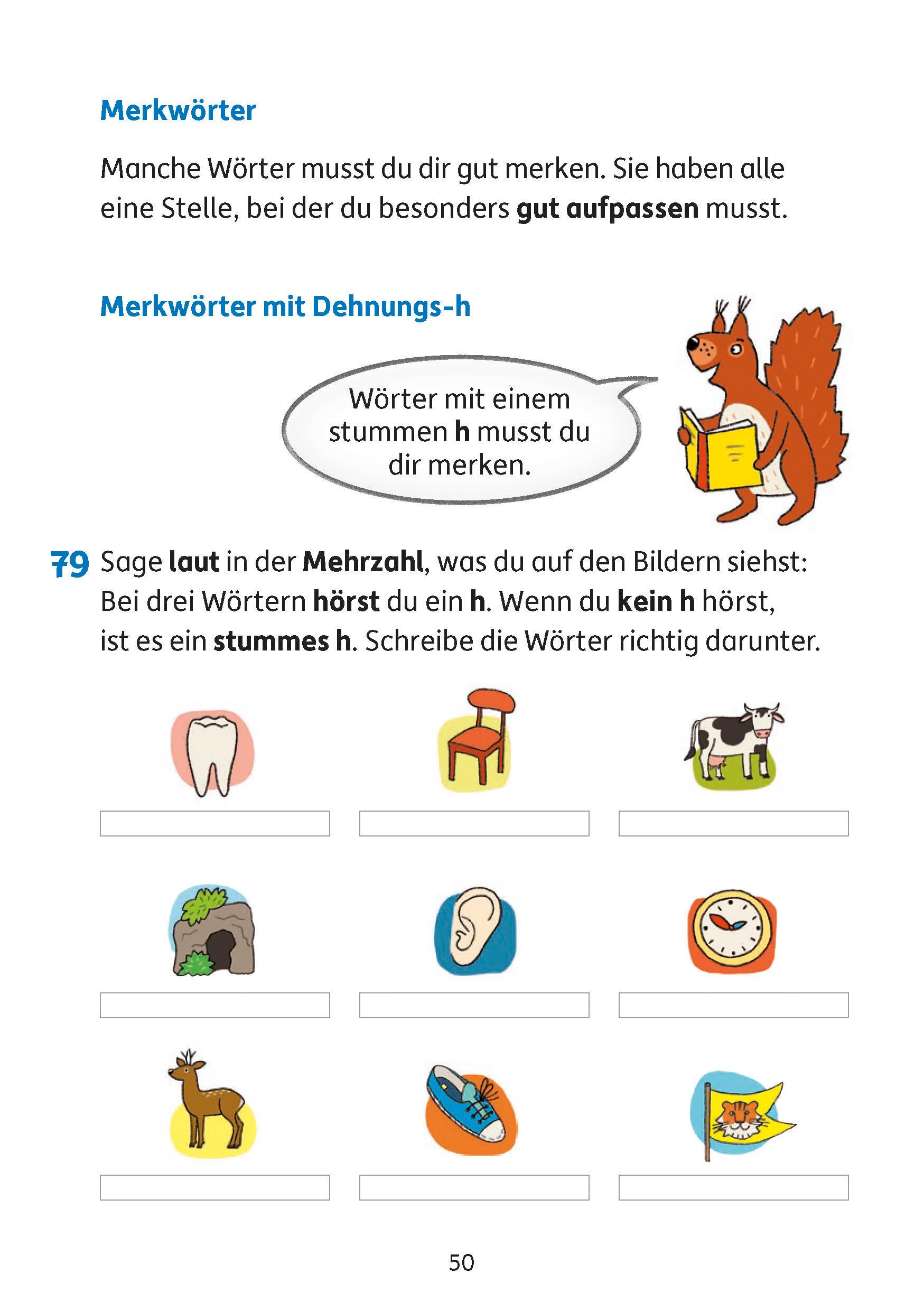 Beispielinhalt (Bild) Rechtschreiben und Diktate 3. Klasse, A5-Heft