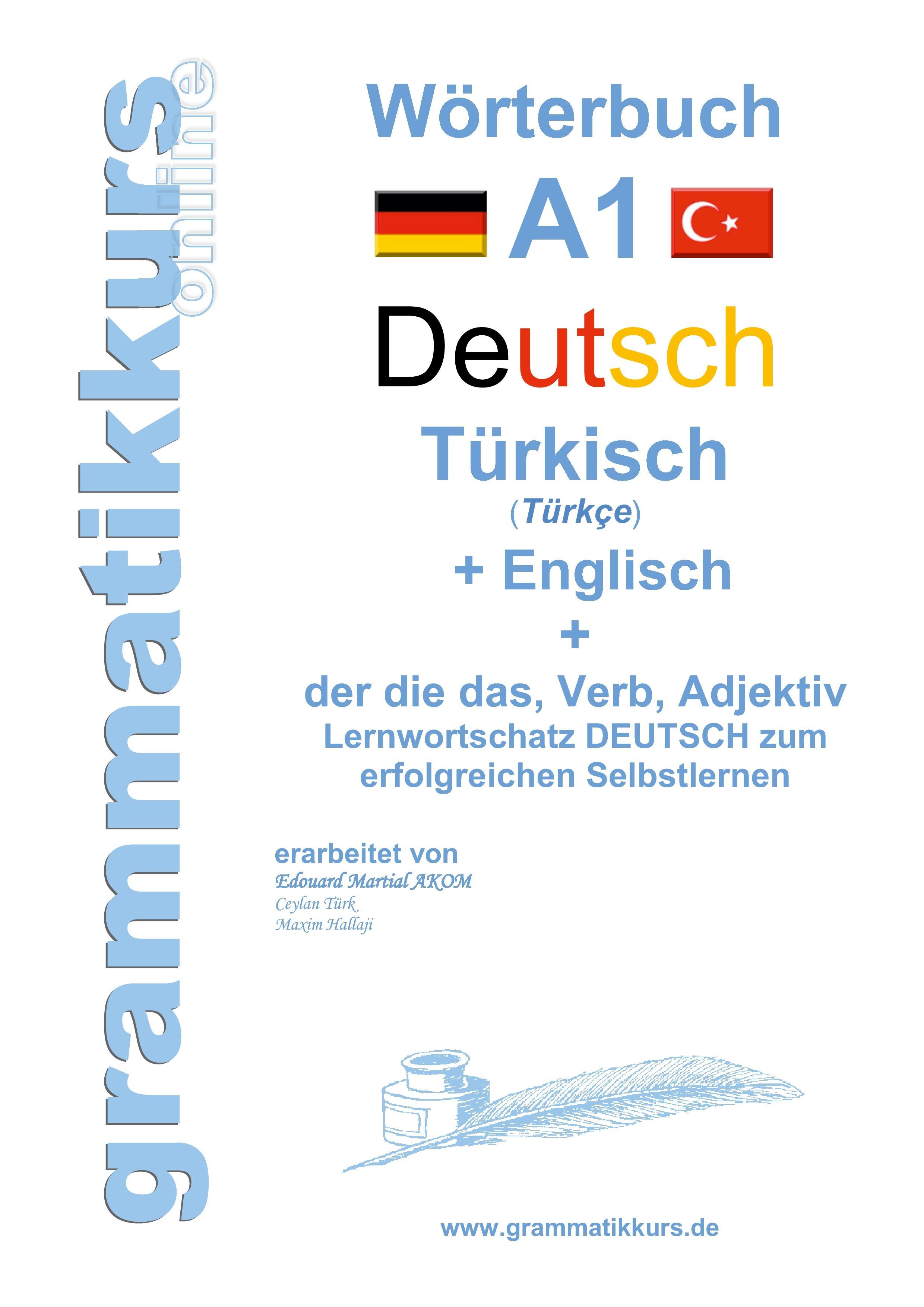 Vorderes Coverbild Wörterburch Deutsch - Türkisch  Englisch  A1