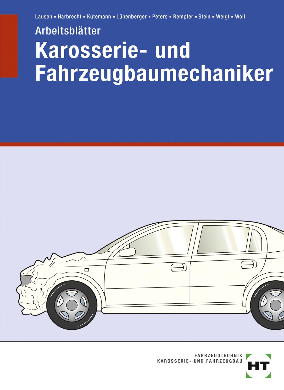 Vorderes Coverbild Arbeitsblätter Karosserie- und Fahrzeugbaumechaniker