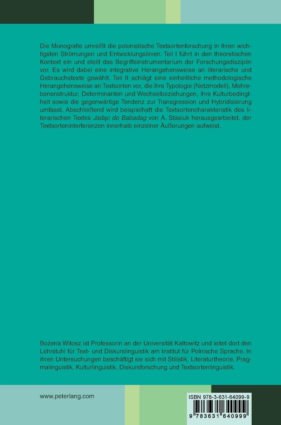 Rückseitencover Grundlagen der Textsortenlinguistik
