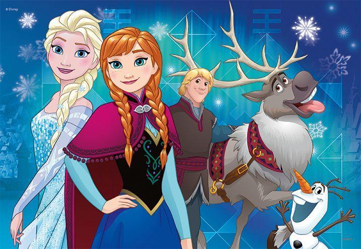 Beispielinhalt (Bild) Disney Frozen Nordlichter. Puzzle 2 x 24 Teile