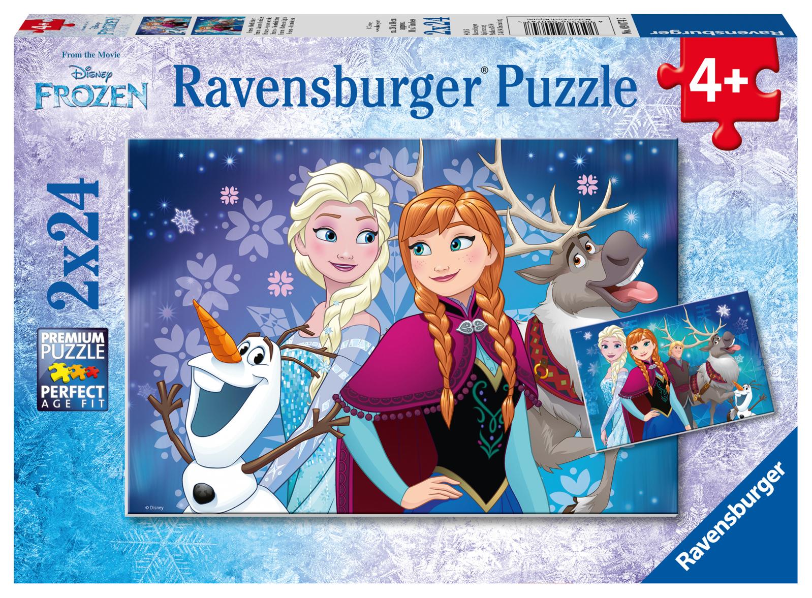 Vorderes Coverbild Disney Frozen Nordlichter. Puzzle 2 x 24 Teile