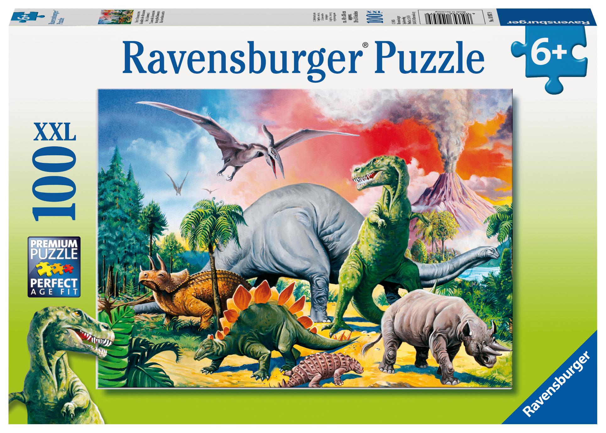Vorderes Coverbild Unter Dinosauriern. Puzzle 100 Teile XXL