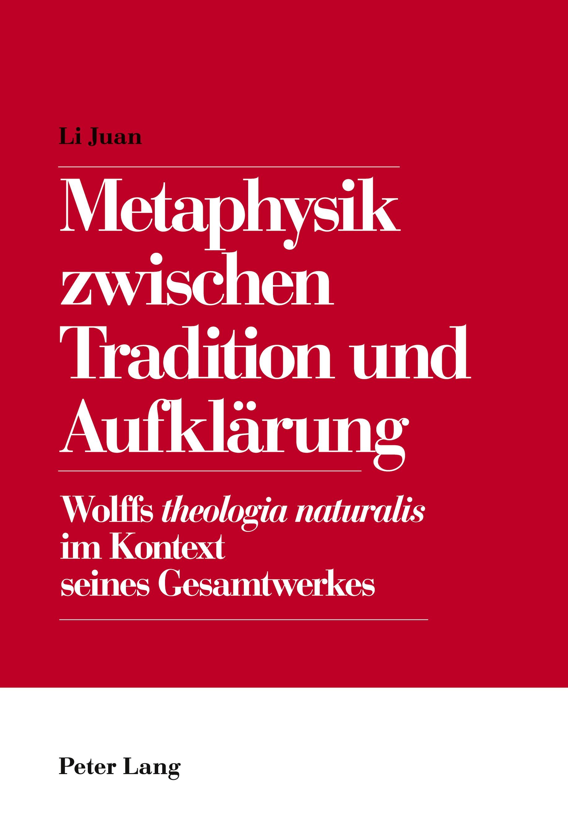 Vorderes Coverbild Metaphysik zwischen Tradition und Aufklärung