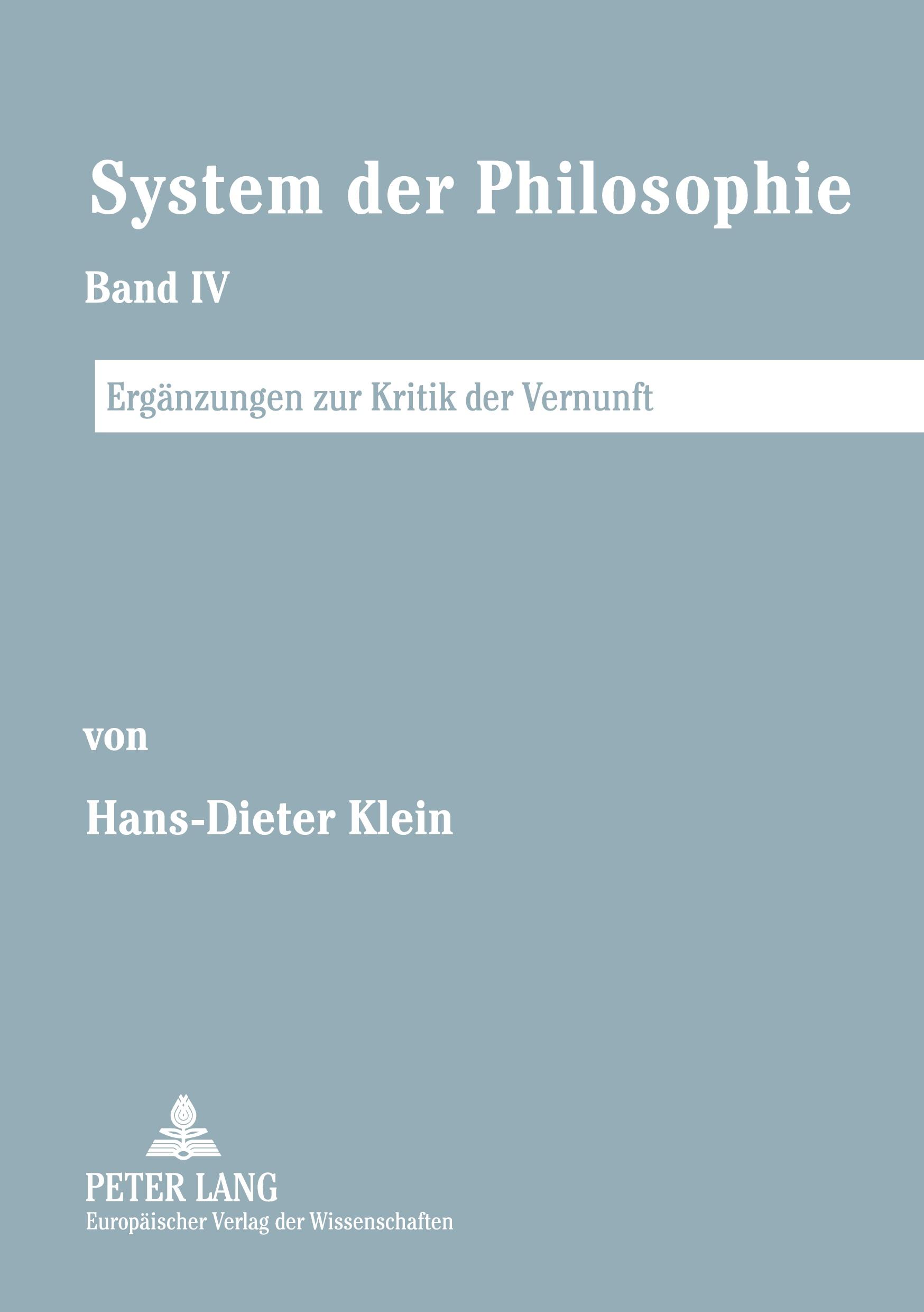 Vorderes Coverbild System der Philosophie