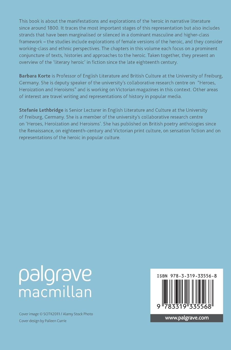 Rückseitencover Heroes and Heroism in British Fiction Since 1800
