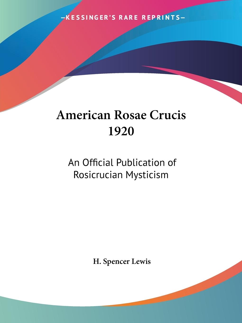 Vorderes Coverbild American Rosae Crucis 1920