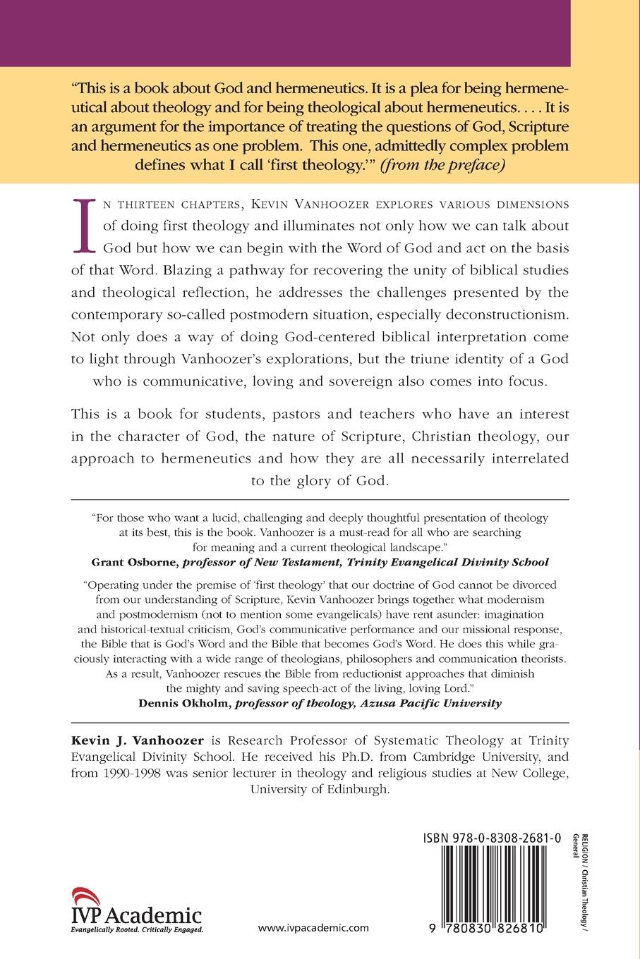 Rückseitencover First Theology