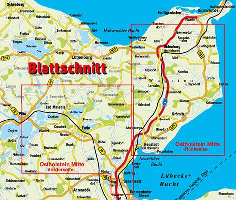 Rückseitencover Ostholstein Mitte (Bad Malente, Eutin, Grömitz, Dahme, Lensahn, Scharbeutz), KVplan, Radkarte/Freizeitkarte, 1:30.000