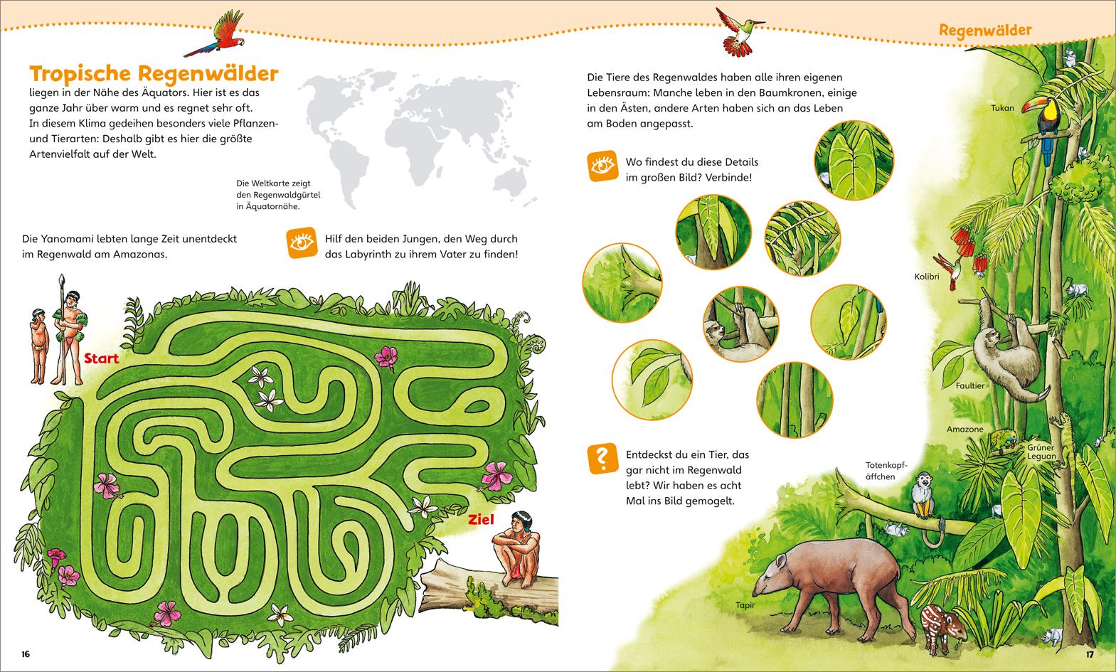 Beispielinhalt (Bild) WAS IST WAS Junior Mitmach-Heft Unsere Erde