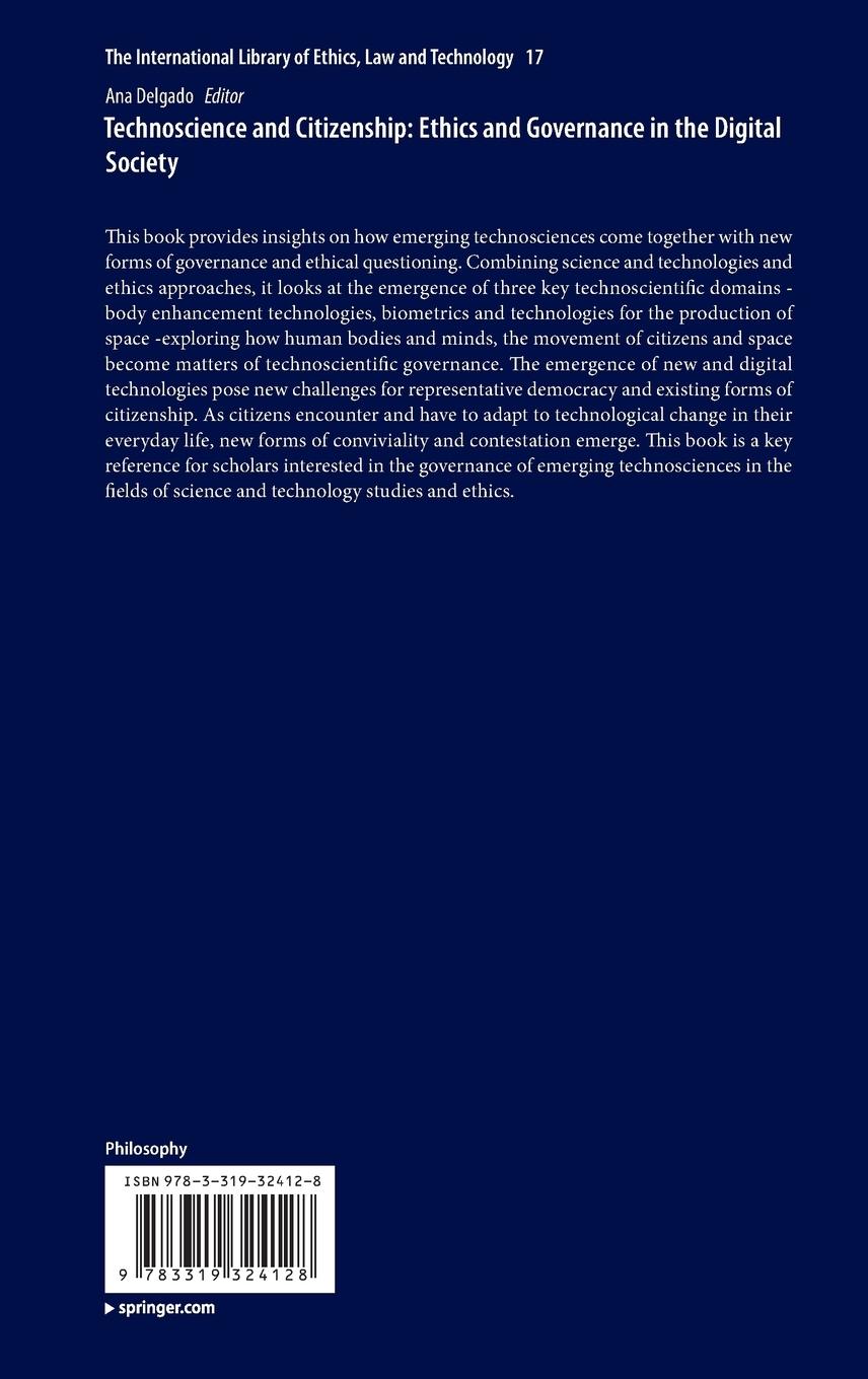 Rückseitencover Technoscience and Citizenship: Ethics and Governance in the Digital Society