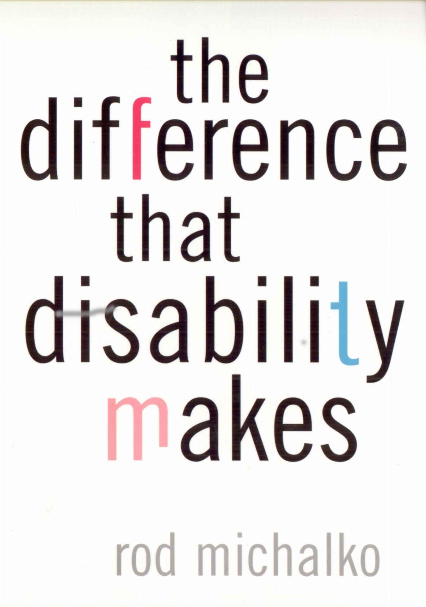 Vorderes Coverbild The Difference That Disability Makes