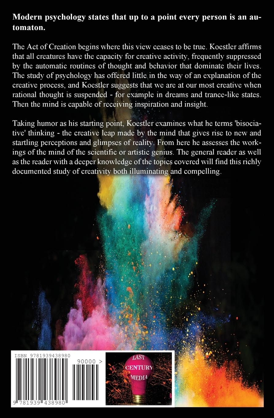 Rückseitencover The Act of Creation