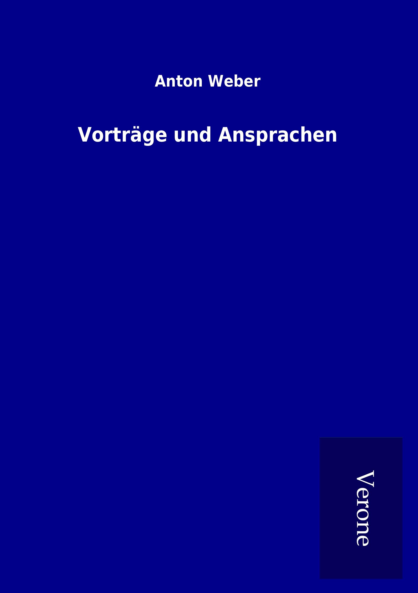 Vorderes Coverbild Vorträge und Ansprachen
