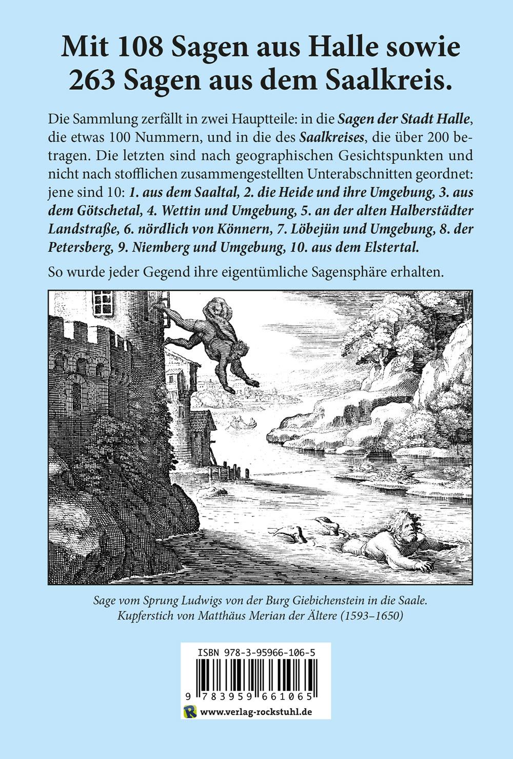 Rückseitencover Die Sagen der Stadt Halle und des Saalkreises