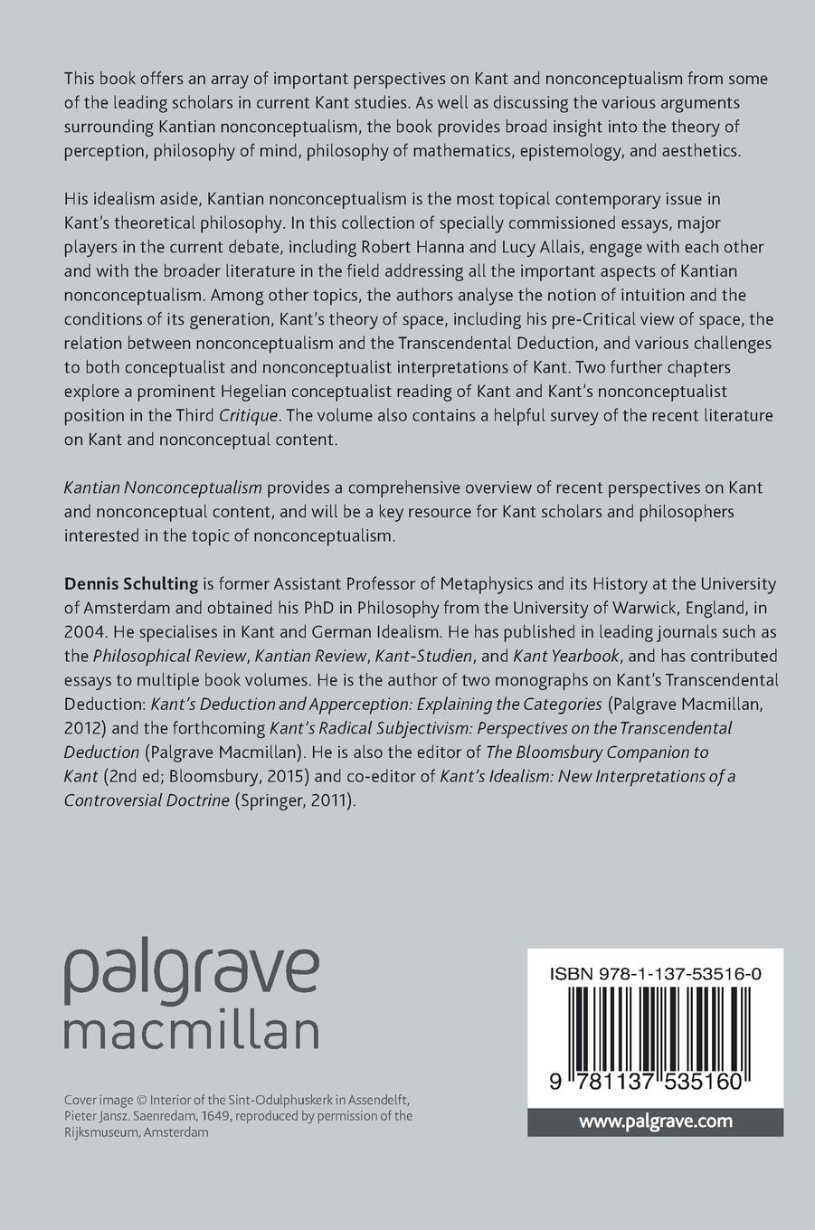 Rückseitencover Kantian Nonconceptualism
