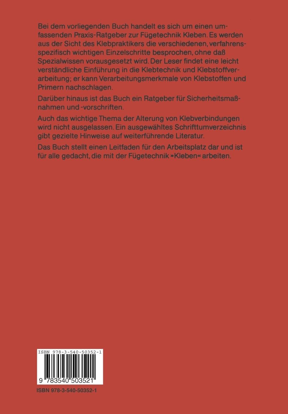 Rückseitencover Praxis des Klebens