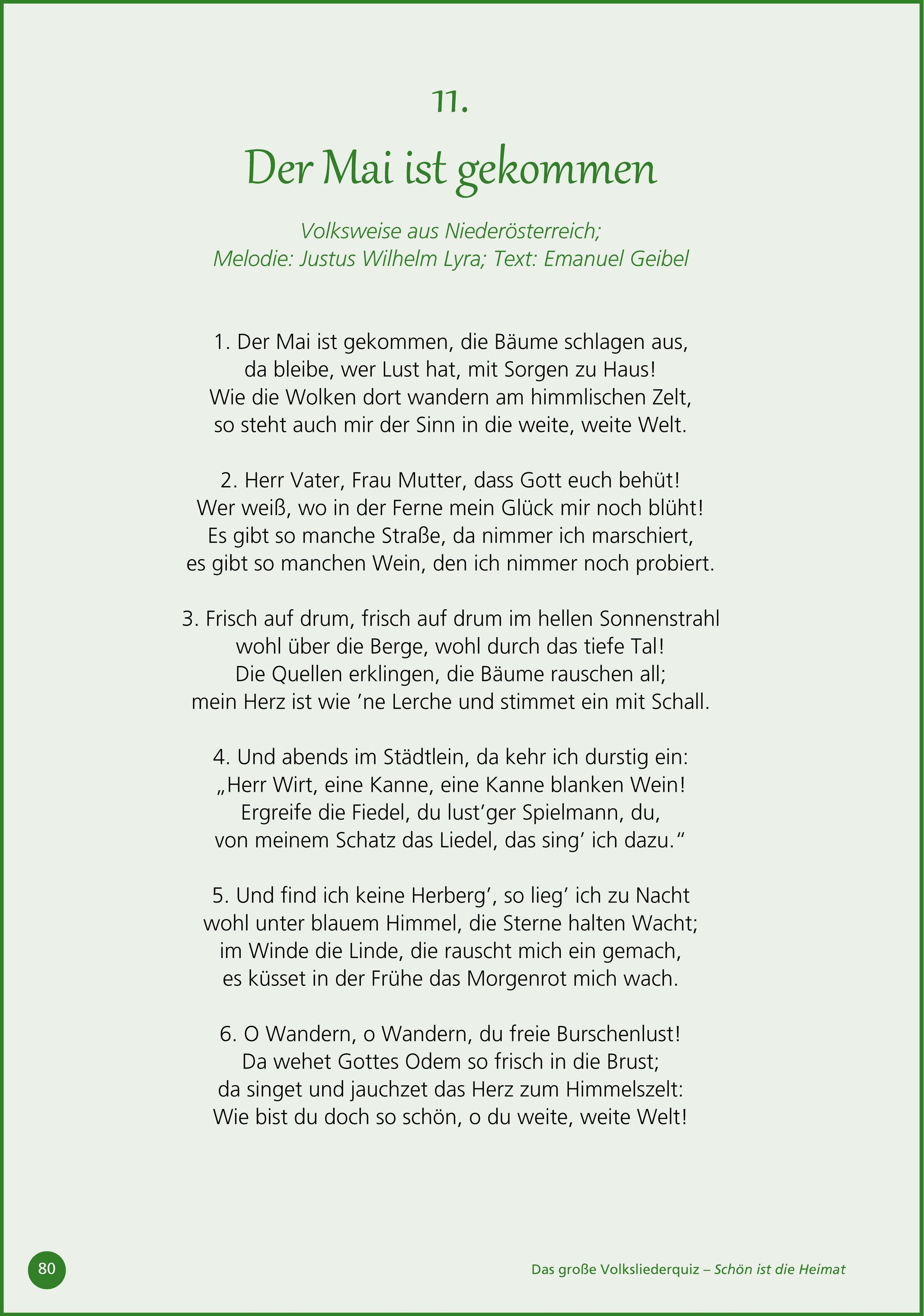 Beispielinhalt (Bild) Schön ist die Heimat ... Raten und Singen