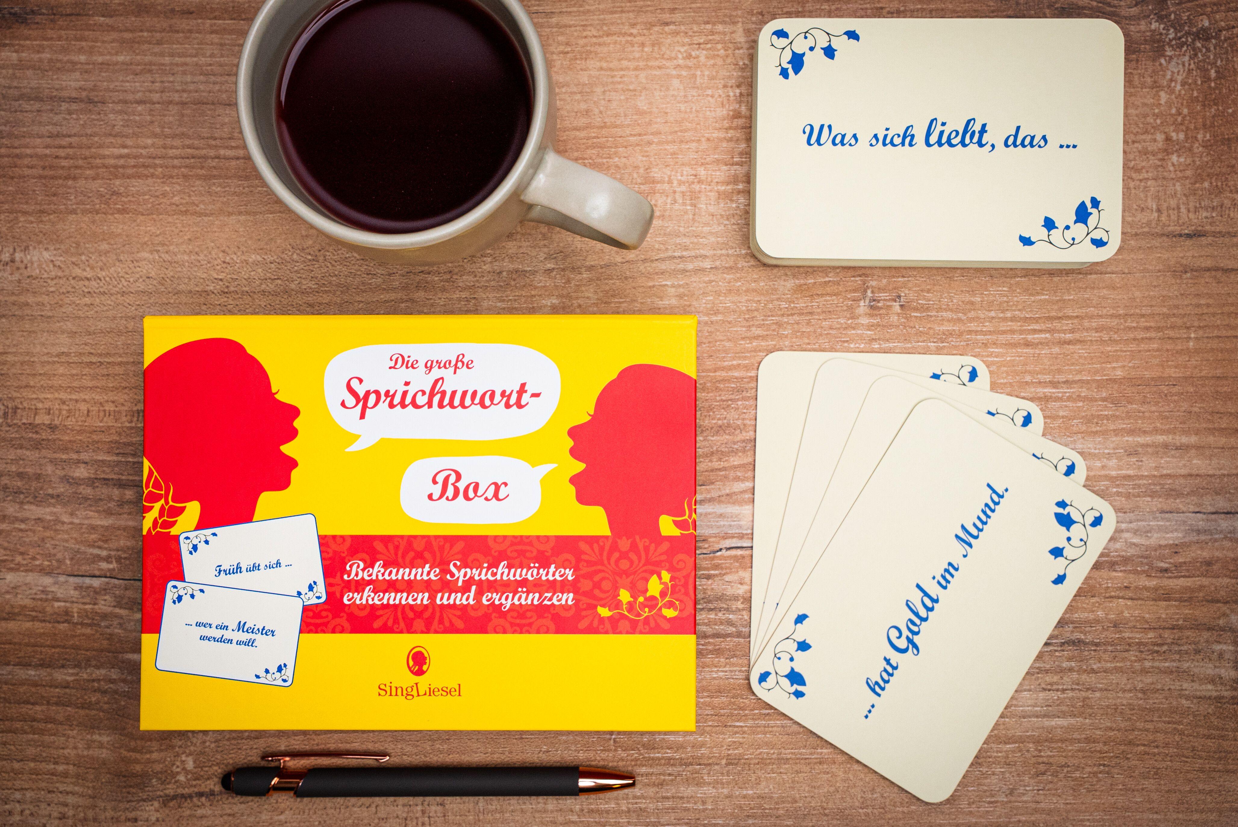 Beispielinhalt (Bild) Die große Sprichwort-Box