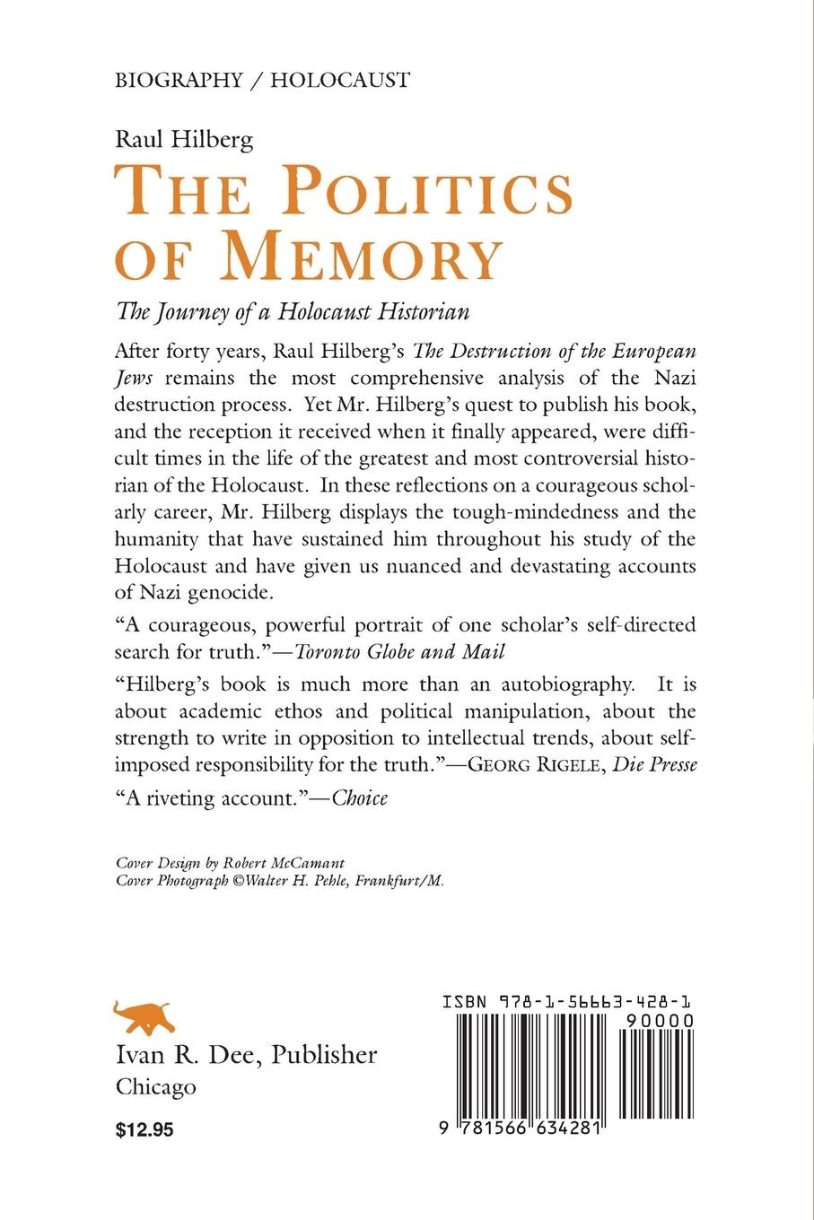 Rückseitencover Politics of Memory