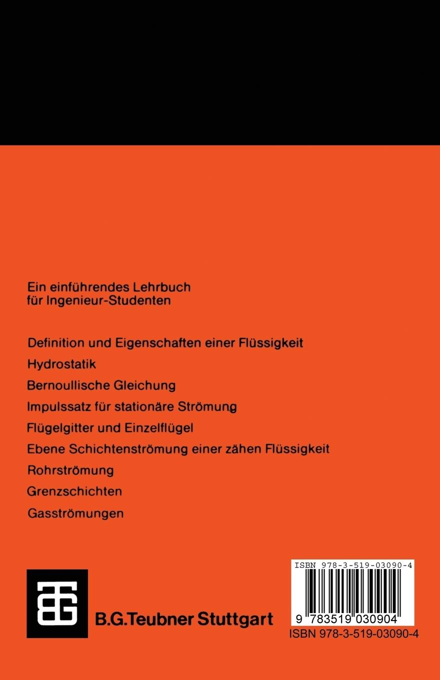 Rückseitencover Technische Strömungslehre