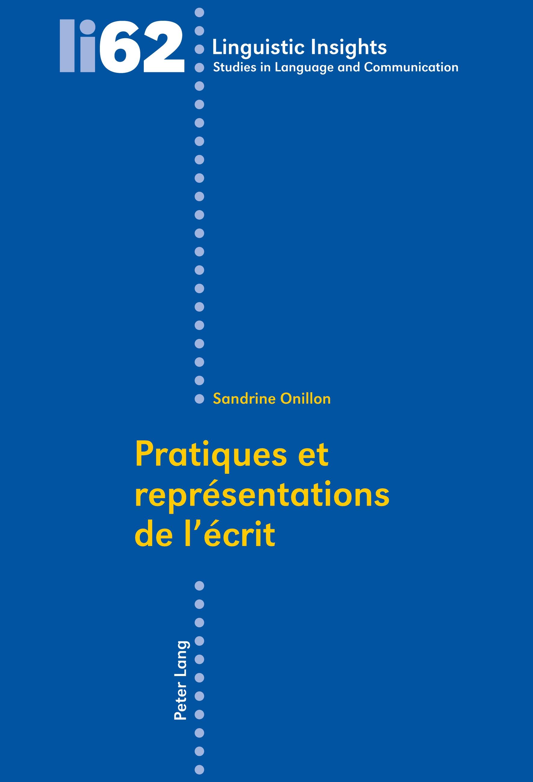 Vorderes Coverbild Pratiques et représentations de l'écrit