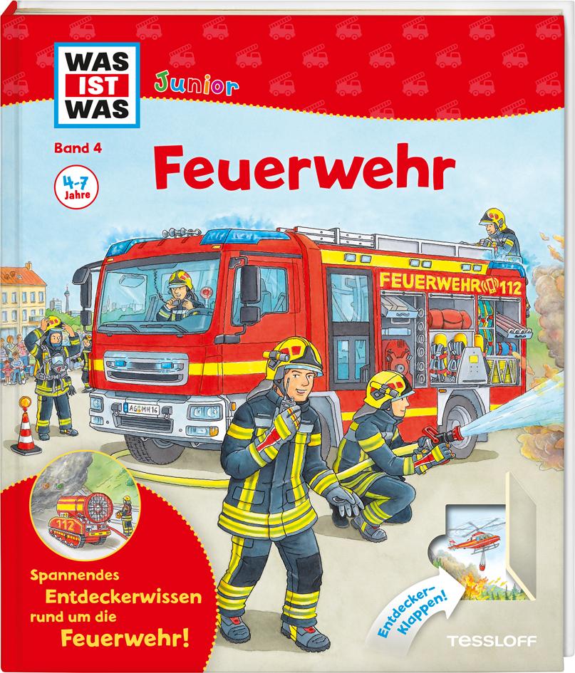 Vorderes Coverbild WAS IST WAS Junior Band 4. Feuerwehr
