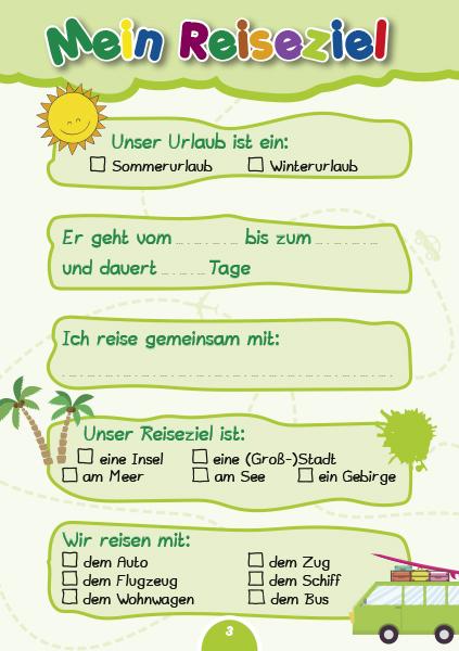 Beispielinhalt (Bild) Mein Reise- und Ferientagebuch