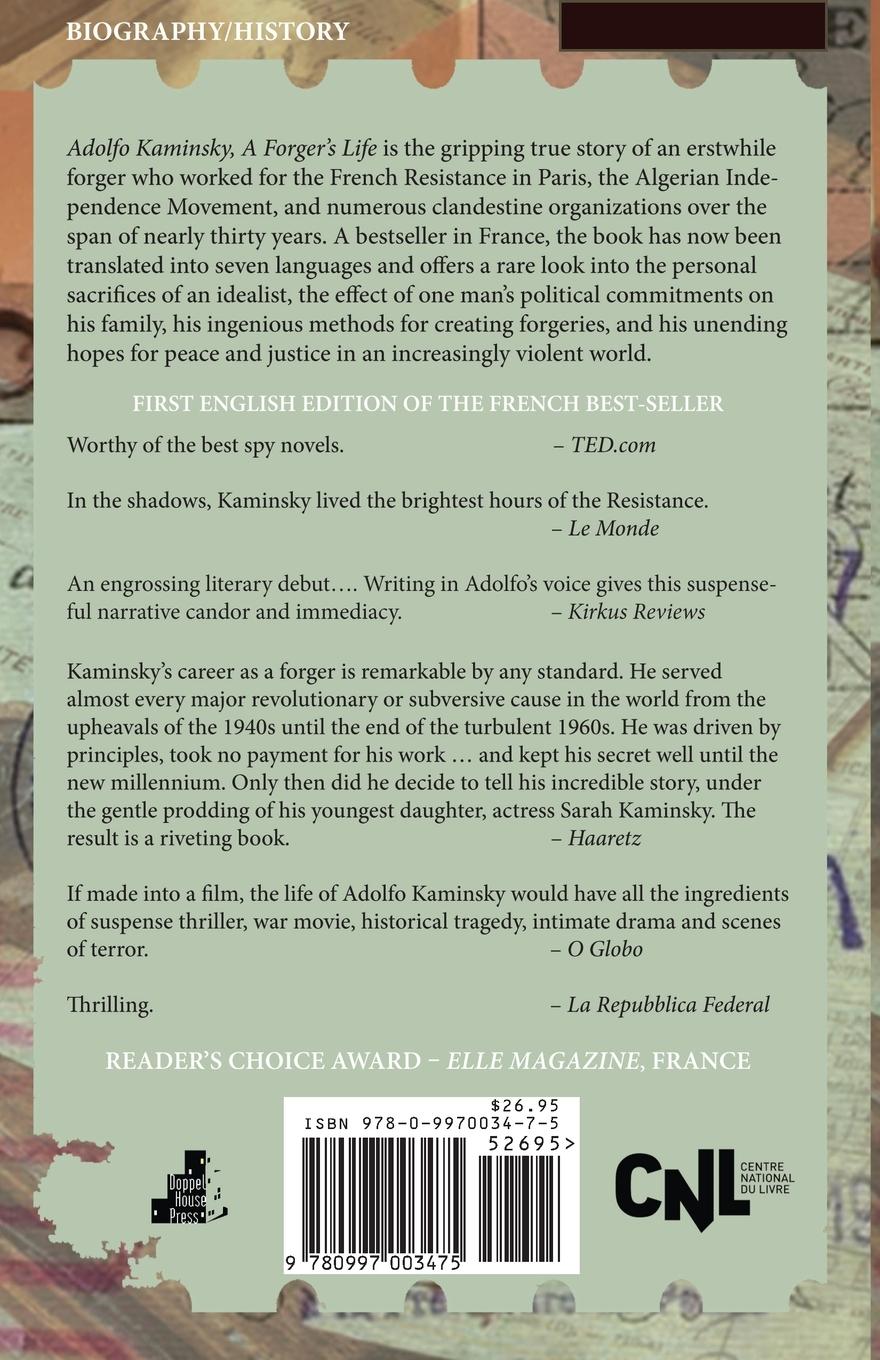 Rückseitencover Adolfo Kaminsky