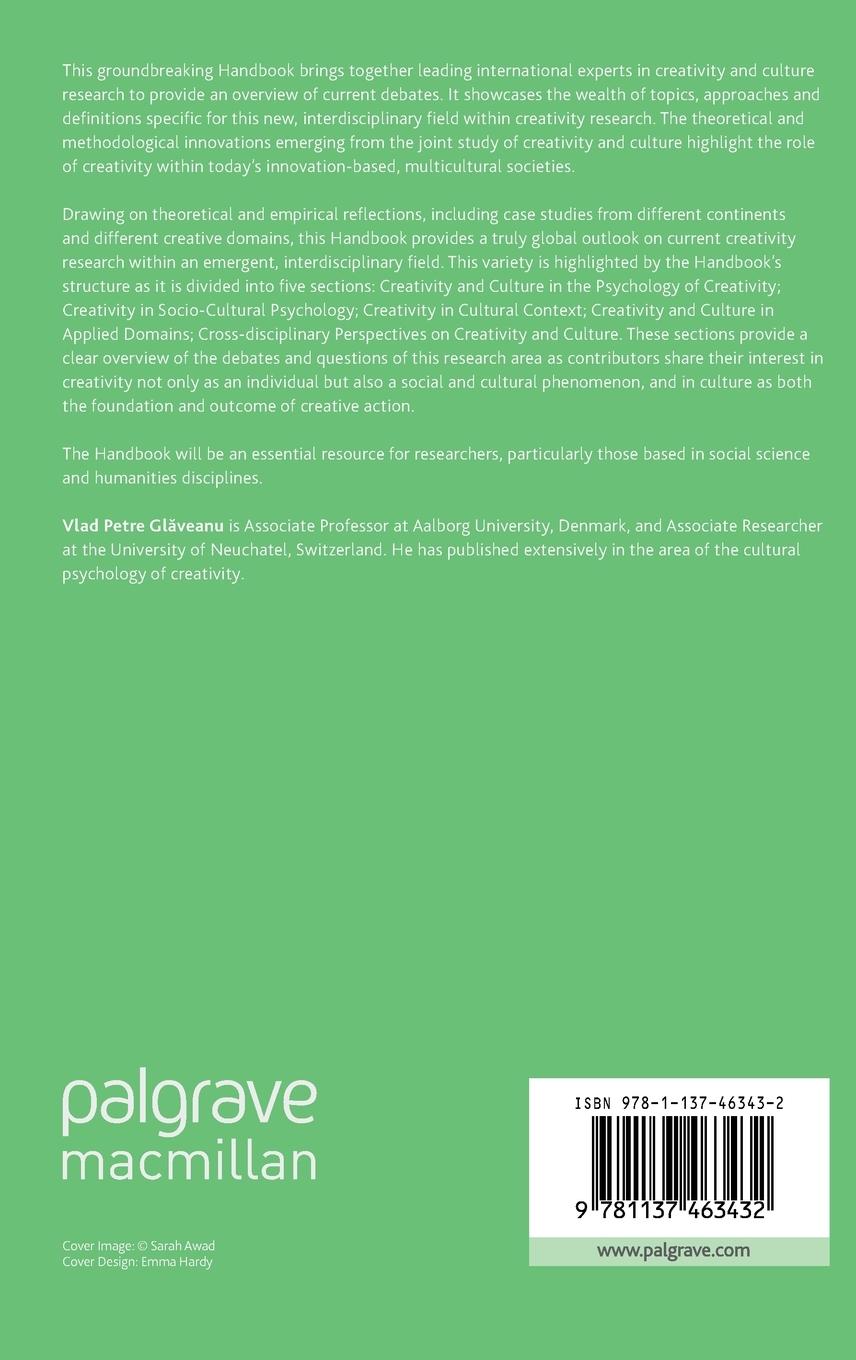 Rückseitencover The Palgrave Handbook of Creativity and Culture Research