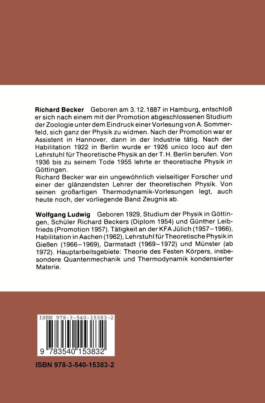 Rückseitencover Theorie der Wärme