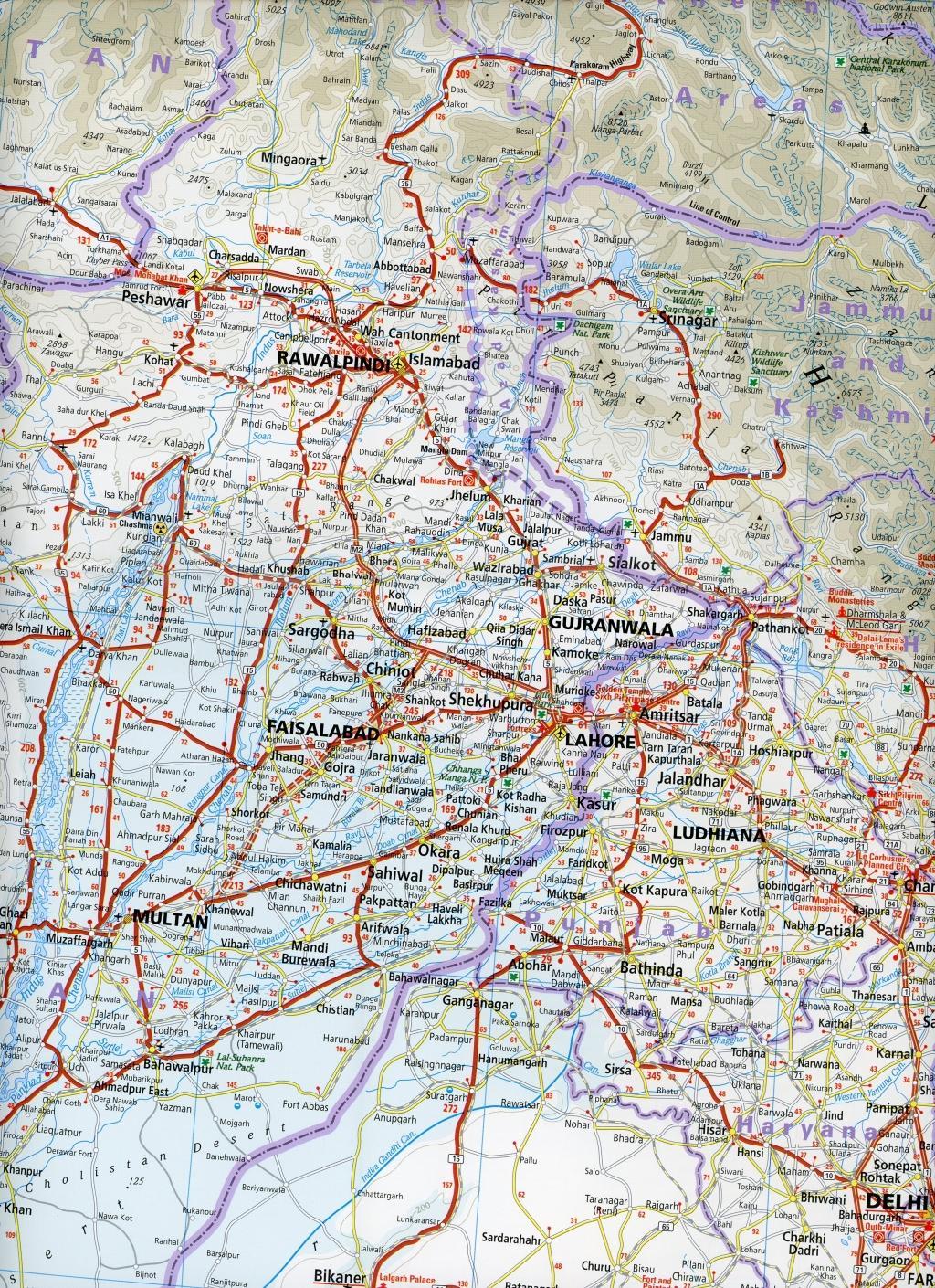 Beispielinhalt (Bild) Reise Know-How Landkarte Indien (1:2.900.000) mit Nepal und Sri Lanka