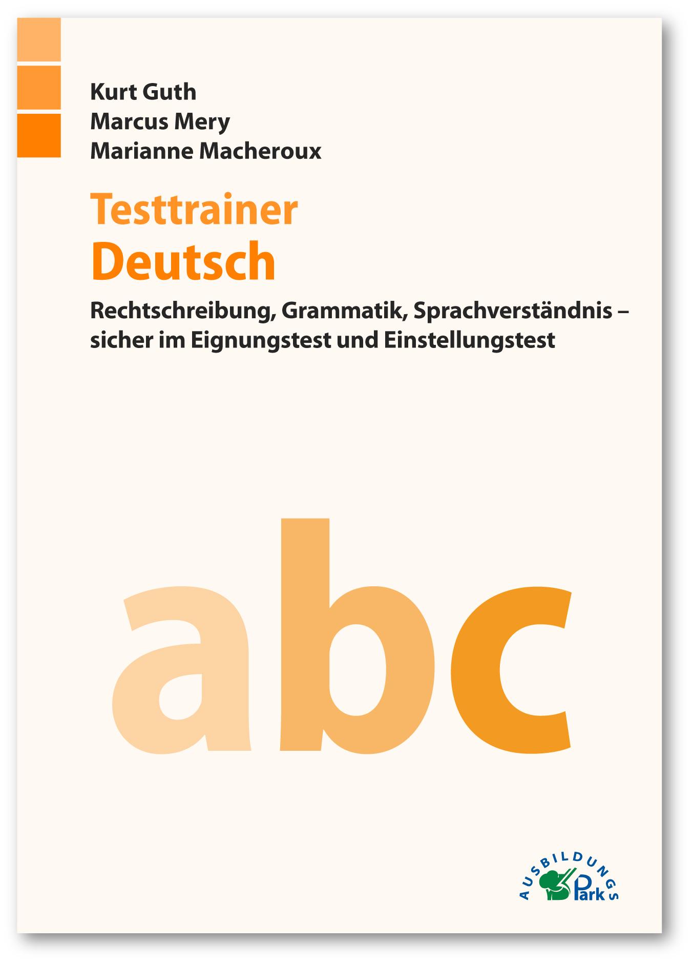 Vorderes Coverbild Testtrainer Deutsch