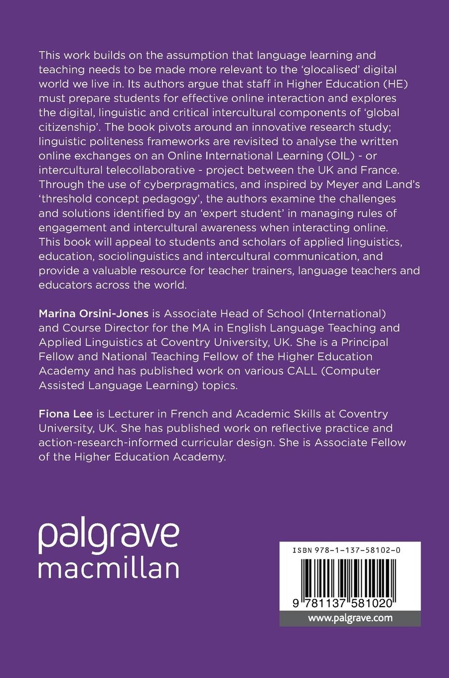 Rückseitencover Intercultural Communicative Competence for Global Citizenship