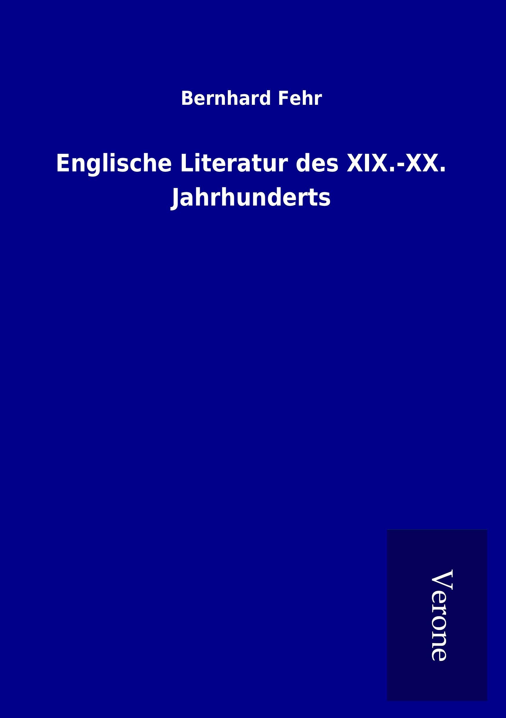 Vorderes Coverbild Englische Literatur des XIX.-XX. Jahrhunderts