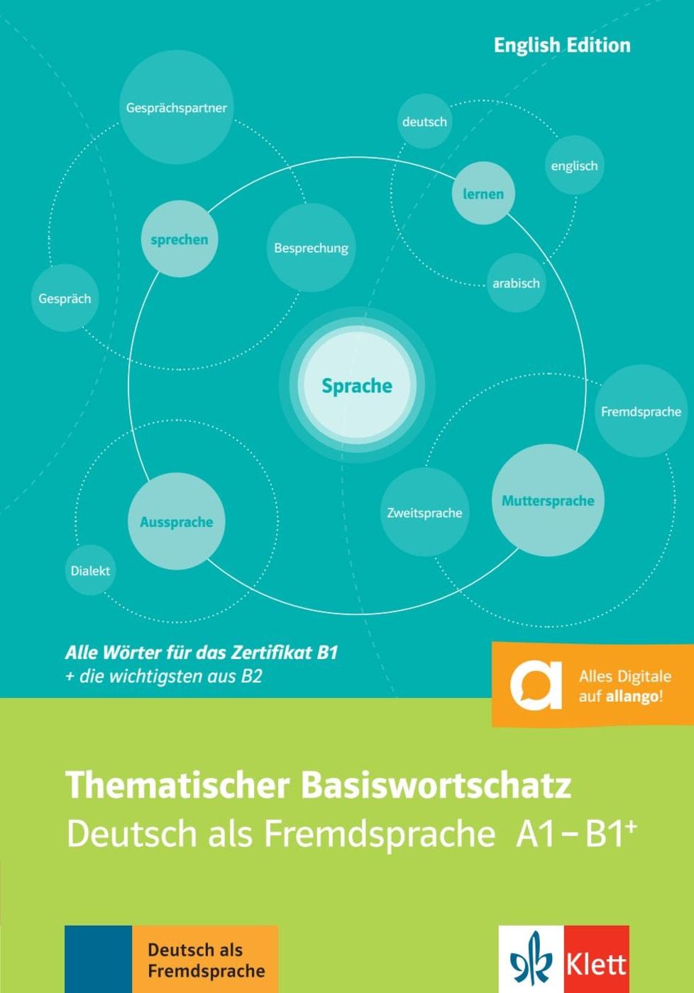 Vorderes Coverbild Thematischer Basiswortschatz: Deutsch als Fremdsprache A1-B1+. Mit Übersetzungen und Erläuterungen auf Englisch