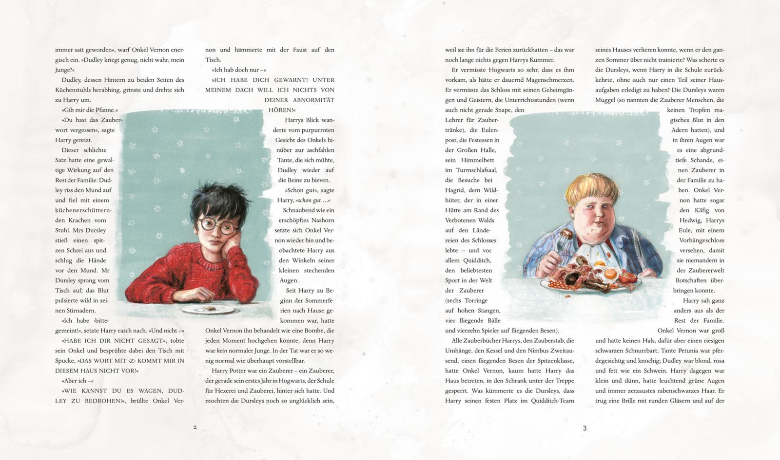 Beispielinhalt (Bild) Harry Potter 2 und die Kammer des Schreckens. Schmuckausgabe