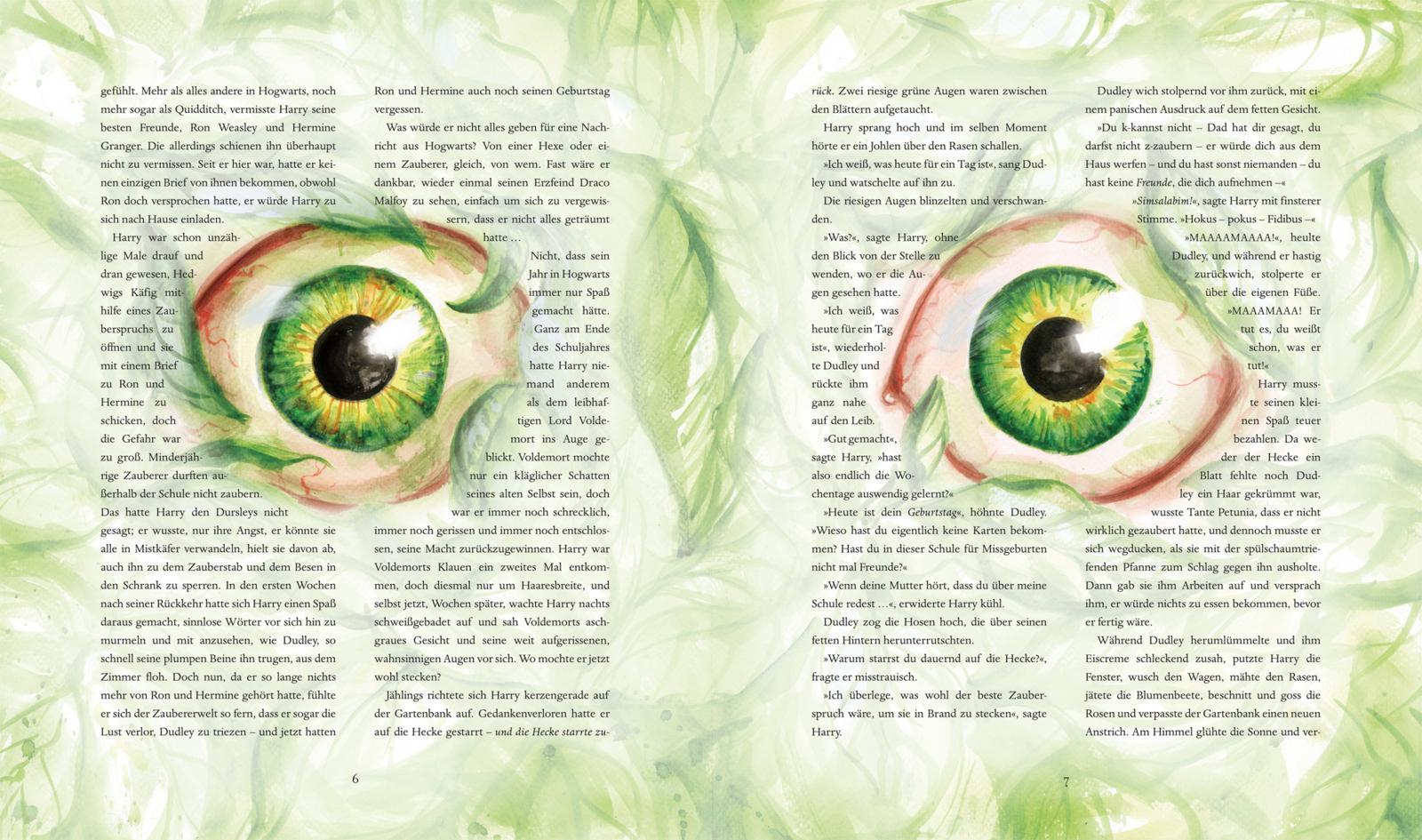 Beispielinhalt (Bild) Harry Potter 2 und die Kammer des Schreckens. Schmuckausgabe