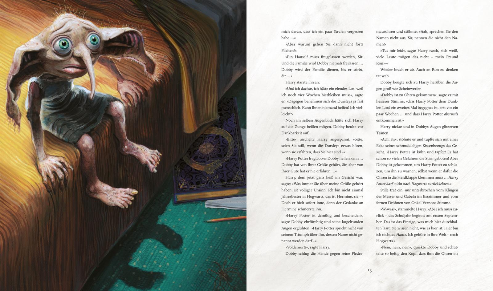 Beispielinhalt (Bild) Harry Potter 2 und die Kammer des Schreckens. Schmuckausgabe